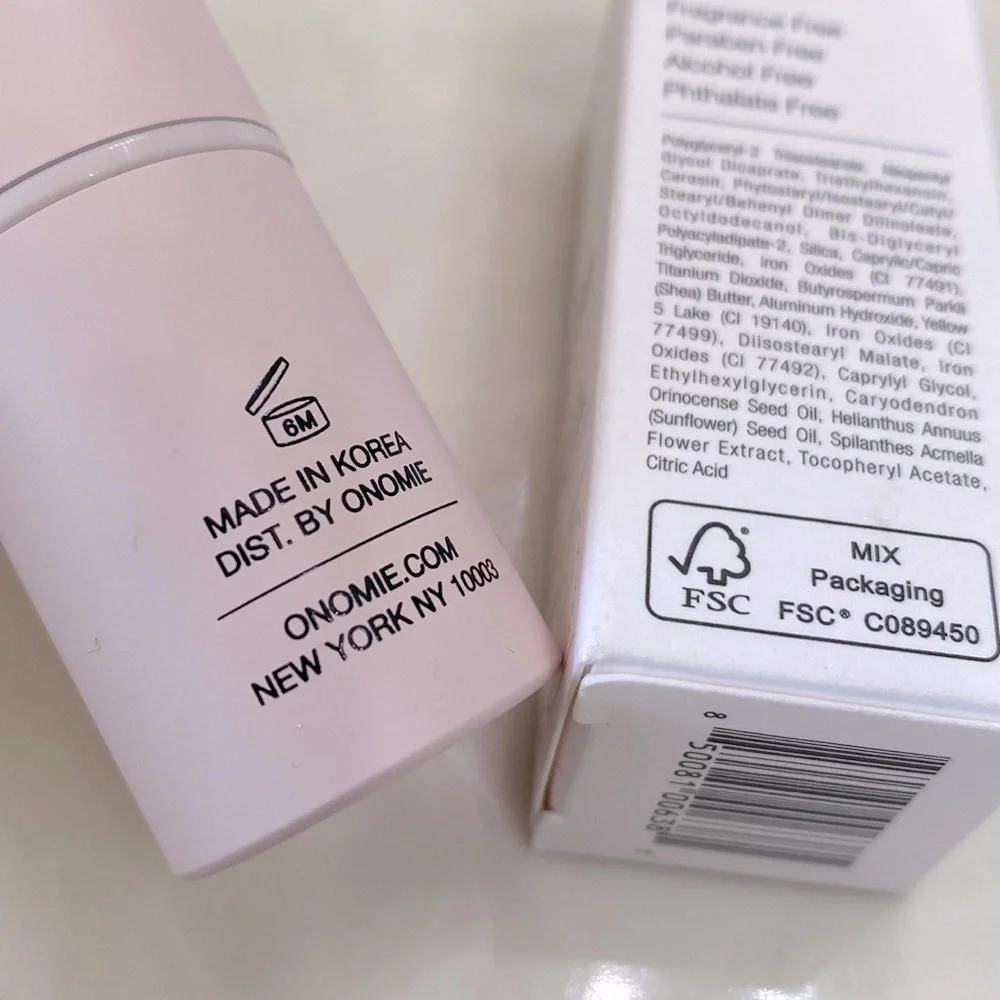 (BA1) ONOMIE Boosting Lip + Cheek Hydrating & Collagen Stick in Nightingale, 10g